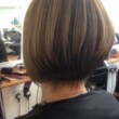 short hair at back